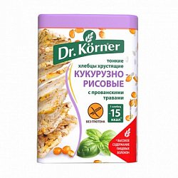 Хлебцы "Кукурузно-рисовые с прованскими травами", Dr. Korner, 100 г