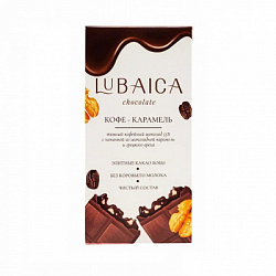 Темный шоколад с начинкой "Кофе-карамель", Lubaica, 70 г