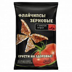 Флайчипсы зерновые с томатом "Острые", Flychips, 40 г