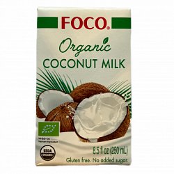 Органическое кокосовое молоко, FOCO, 250 мл