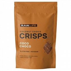 Печенье кокос-шоколад "Crisps", Raw Life, 75 г